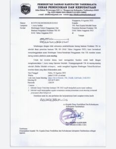 Undangan Kepada Penerima Bantuan TIK Sebanyak 119 Sekolah, untuk mengikuti Zoom Meeting 