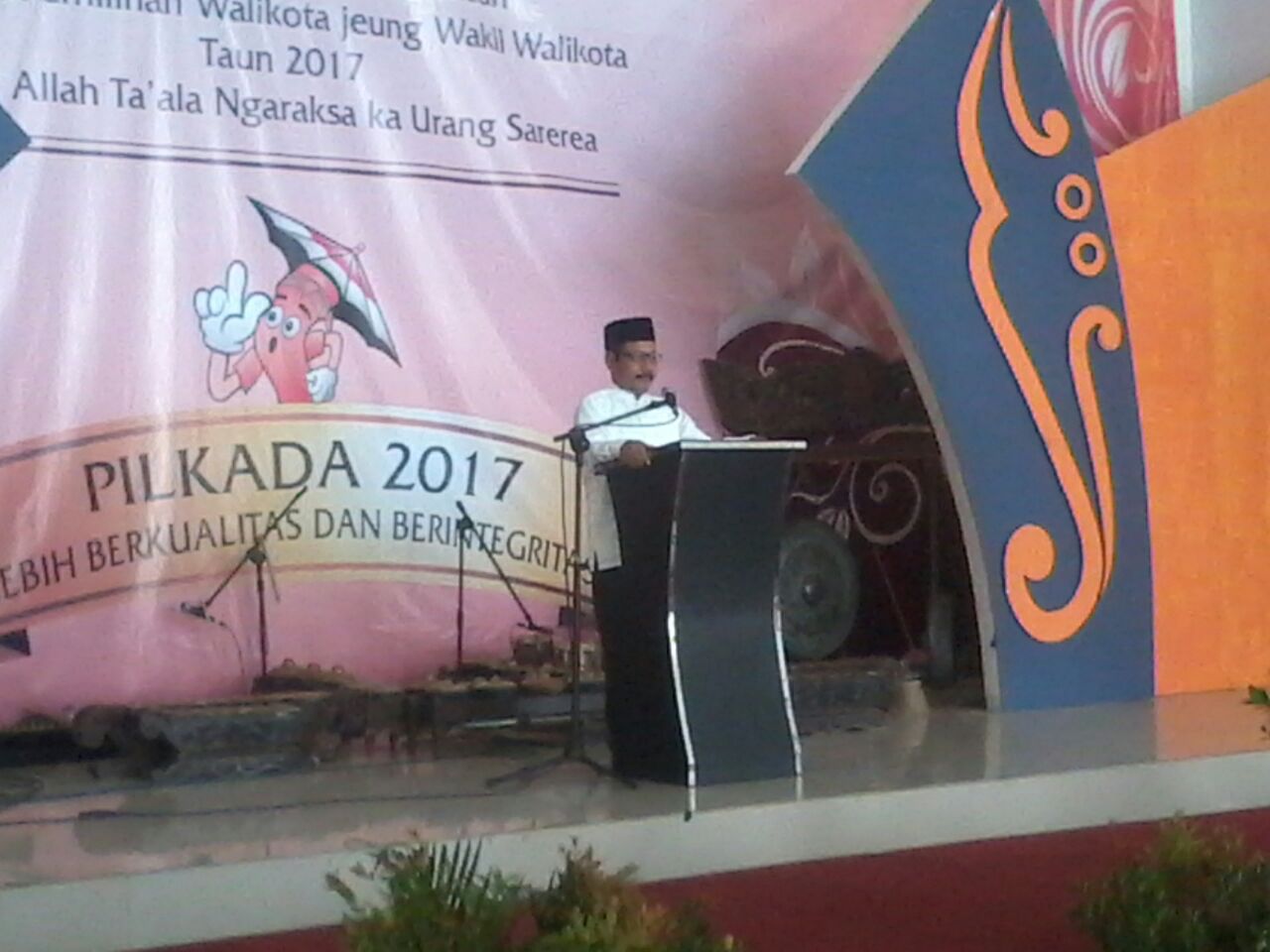 Dede sudrajat menghadiri launching Pemilu Kada