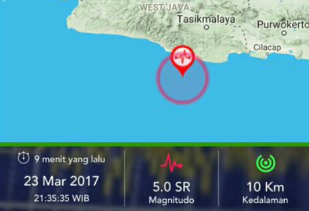 Gempa Tasikmalaya terjadi barusan