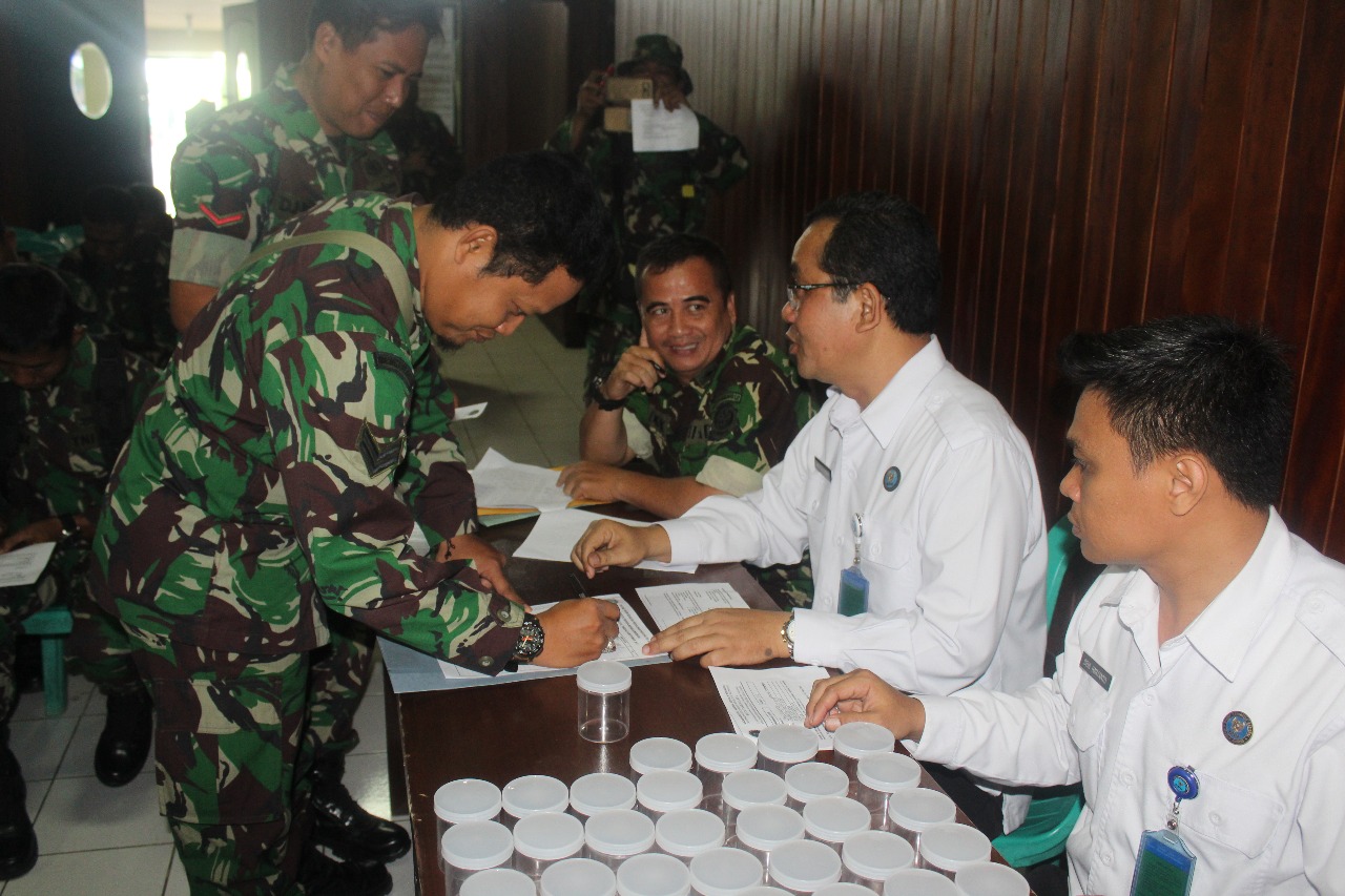 Anggota TNI Kodim 0612 Di Tes Urine, BNN Kota Tasik