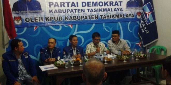 Partai Demokrat Kabupaten Tasik Diyakini Lolos Verfikasi, Ucu Targetkan 9 Kursi di 2019