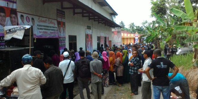 Relawan Pemenangan Herdiat-Yana Banjaranyar Berjubel Hadiri Pengukuhan