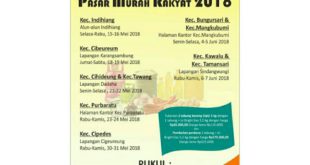 Inilah jadwal Pasar Murah Rakyat