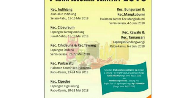 Inilah jadwal Pasar Murah Rakyat