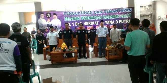 Mesin Relawan Herdiat-Yana Kembali Dipanaskan, Kali Ini Giliran Relawan Lumbung Dikukuhkan