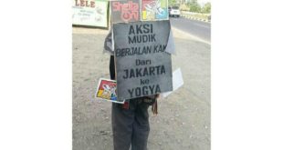 Luar Biasa, Pria Ini Mudik Berjalan Kaki Jakarta-Yogyakarta