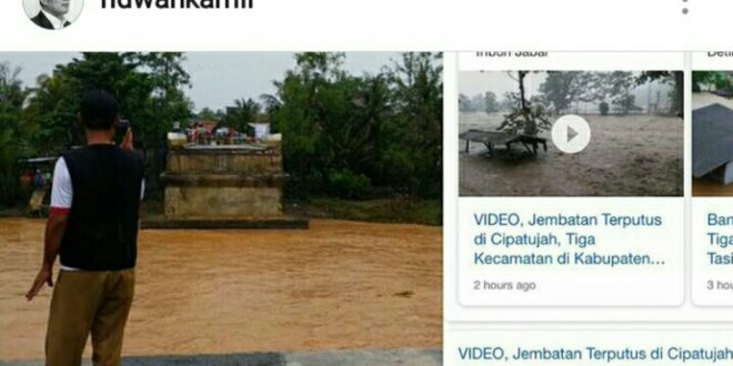 Ambruknya Jembatan Cipatujah-Ciandum, Gubernur Jabar Akan Kirim Jembatan Darurat