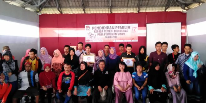 KPU Kota Tasik Sosialisasikan Pemilu 2019 Ke Pemilih Disabilitas