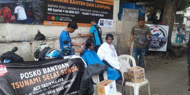 PPRTS Lakukan Penggalangan Dana Tsunami Banten Cukur Bayar Seikhlasnya