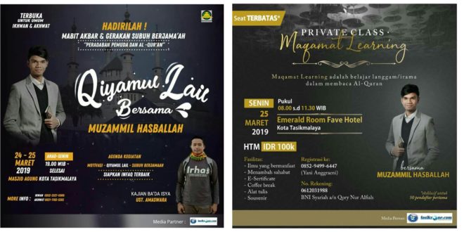 Berikut Ini Jadwal Muzammil Hasballah di Tasikmalaya