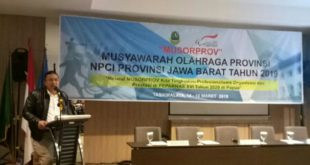 NPCI Tidak Sepopuler KONI, Kota Tasik Diharapkan Jadi Tuan Rumah Peparda 2022