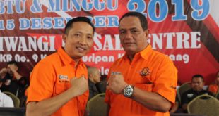 Ketua Umum Pengcab Tarung Derajat Kota Tasikmalaya H Cuncun Eris Budiana dan Ketua Harian H Agus Jamaludin