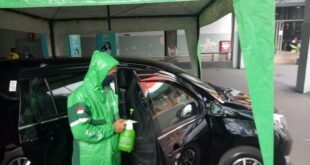 Grab Tasikmalaya Tangkal Covid-19 dengan lakukan penyemprotan Disinfektan