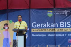 Komisi X DPR RI Ferdiansyah Launching Gerakan BISA di objek Wisata Cipanas Galunggung,senin (27/7/2020)