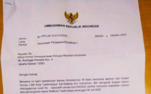 Surat dari Ombudsman yang ditujukan Kepada Ketua KPK