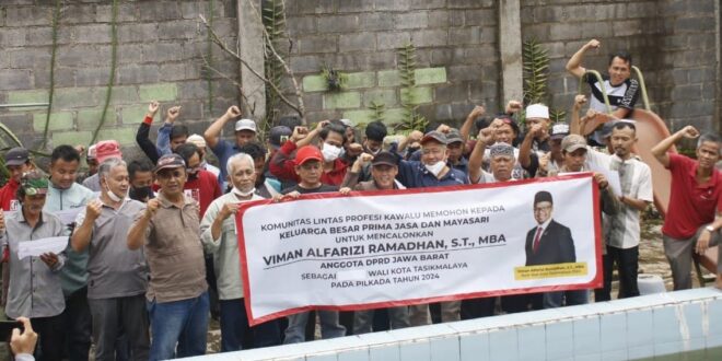 Komunitas Lintas Profesi Kawalu Deklarasi Viman Alfarizi Jadi Calon Walikota Tasikmalaya