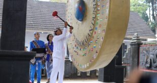 Bupati Ciamis Herdiat Sunarya Saat meresmikan Pusat Budaya dan Ulang Tahun  Gong Perdamaian Dunia (GPD) Ke-14, Sabtu (09/09/2023)