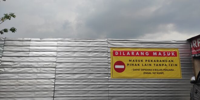 Lokasi Pembangunan Lapang Padel, tepat di depan Rumah Sakit Hermina Jl Ir H Djuanda Tasikmalaya